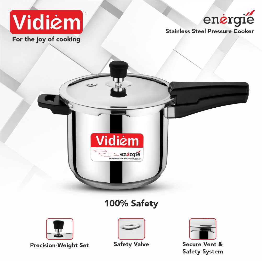 VIDIEM 3LTR COOKER ENERGI STAINLESS STEEL VIDIEM 3LTR COOKER ENERGI STAINLESS STEEL